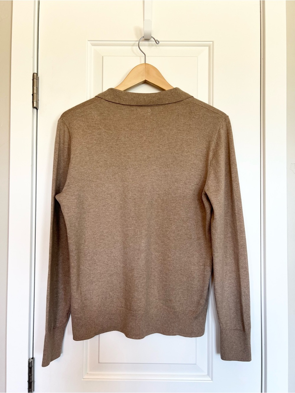 J. Crew cotton tan sweater polo Size S Classic Minimalist Collared sweater Work - Picture 5 of 8